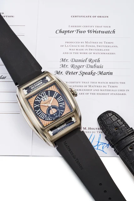 Maitres Du Temps Two Rose-black Dial Triple Calendar 18K White Gold C2T.00.21.152.CHAPTER