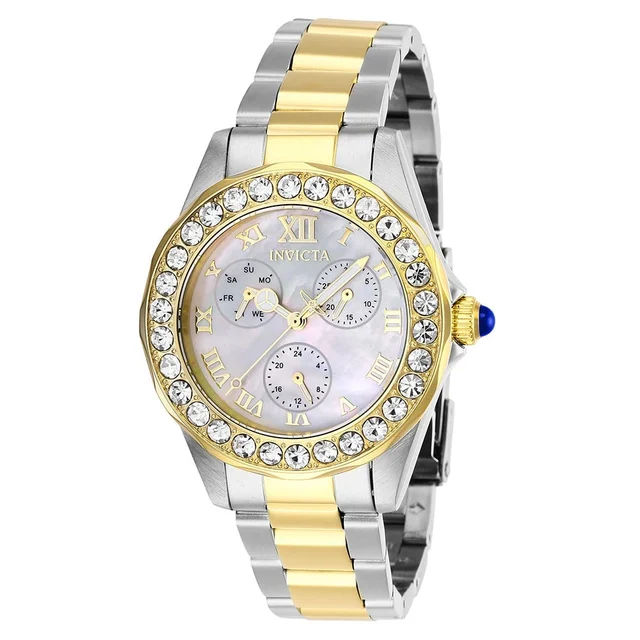 Invicta Angel Watch w/ Mother of Pearl Dial - 38mm, Steel, Gold (28464) kol saati