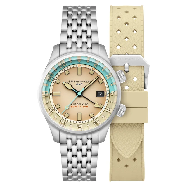 Bradner GMT Automatic Beige Linen SP-5121-77 kol saati