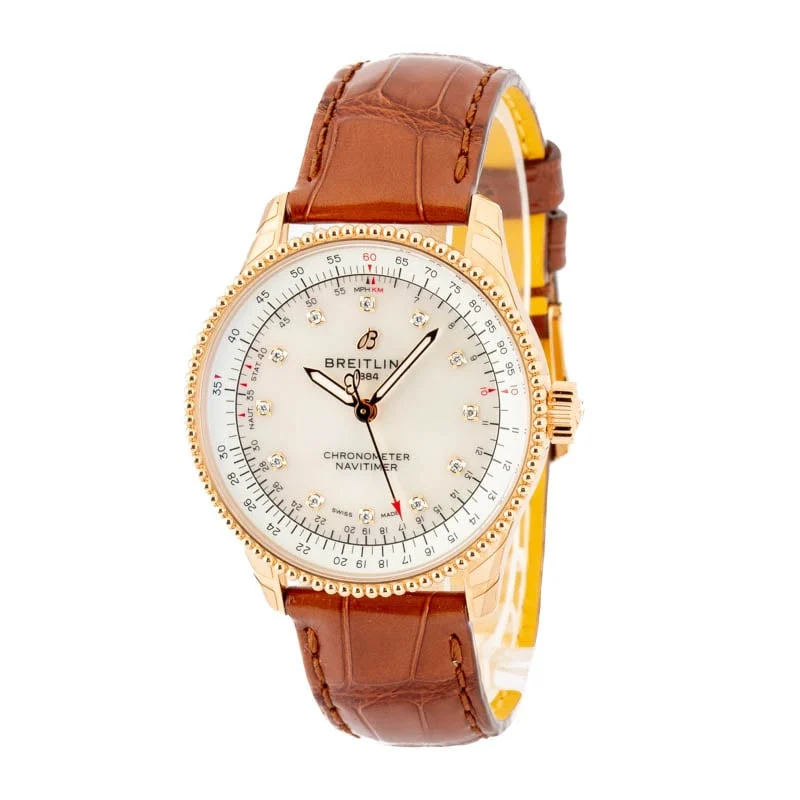 Breitling Navitimer Automatic 35 18k Red Gold R17395211A1P1 35 mm kol saati
