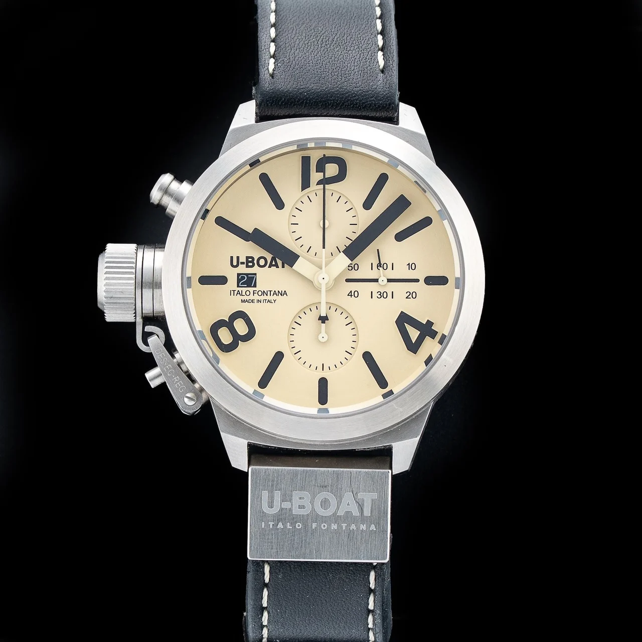 U-Boat Classico Cas 2/45 2268 Beige Dial 45mm 210009N34464 45 mm kol saati