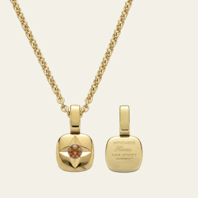 Default Birthstone November Halskette Gold PH-SET-2761 kol saati