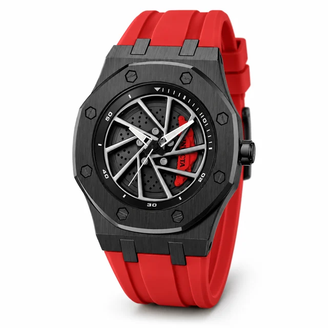 Invicta Speedway Rim Watch - 42mm, Red (69491) kol saati