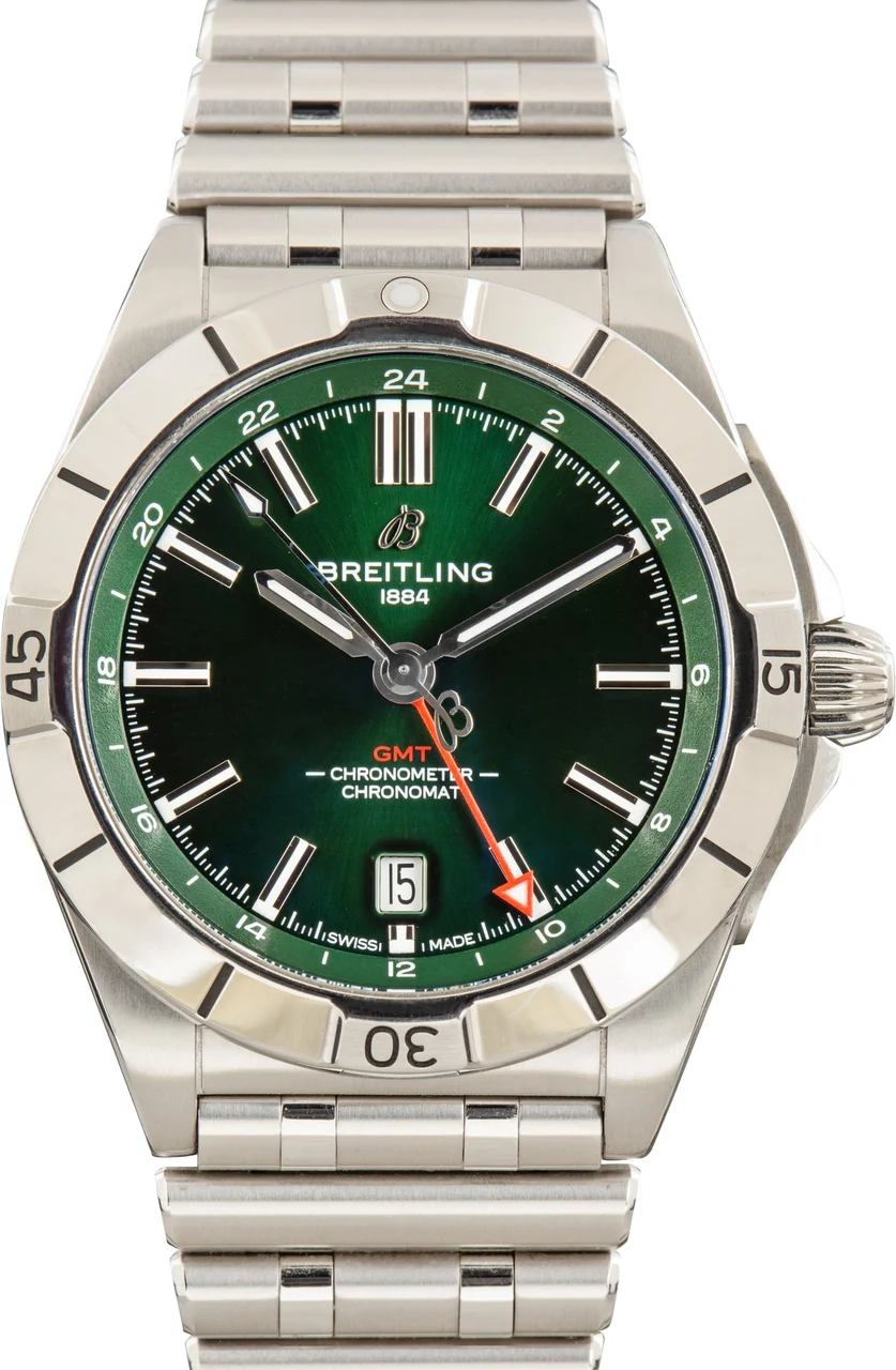 Breitling Chronomat GMT Green Dial A32398101L1A1 40 mm kol saati
