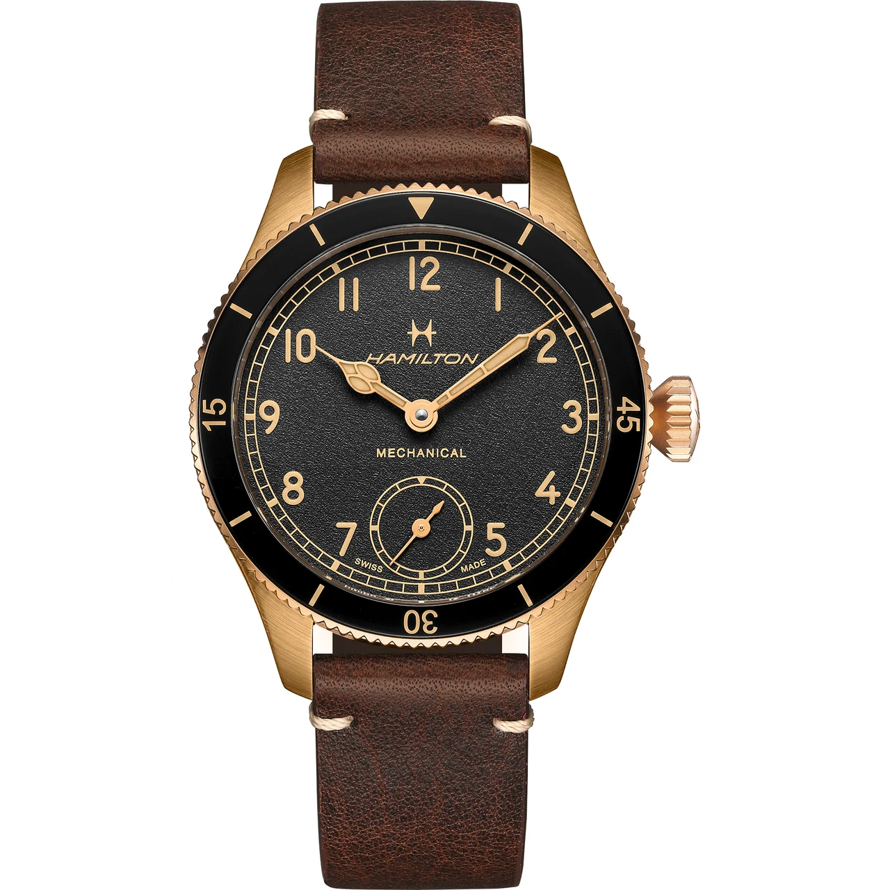 Hamilton Khaki Aviation Pilot Pioneer Mechanical Bronze 43mm H76709530 43 mm kol saati