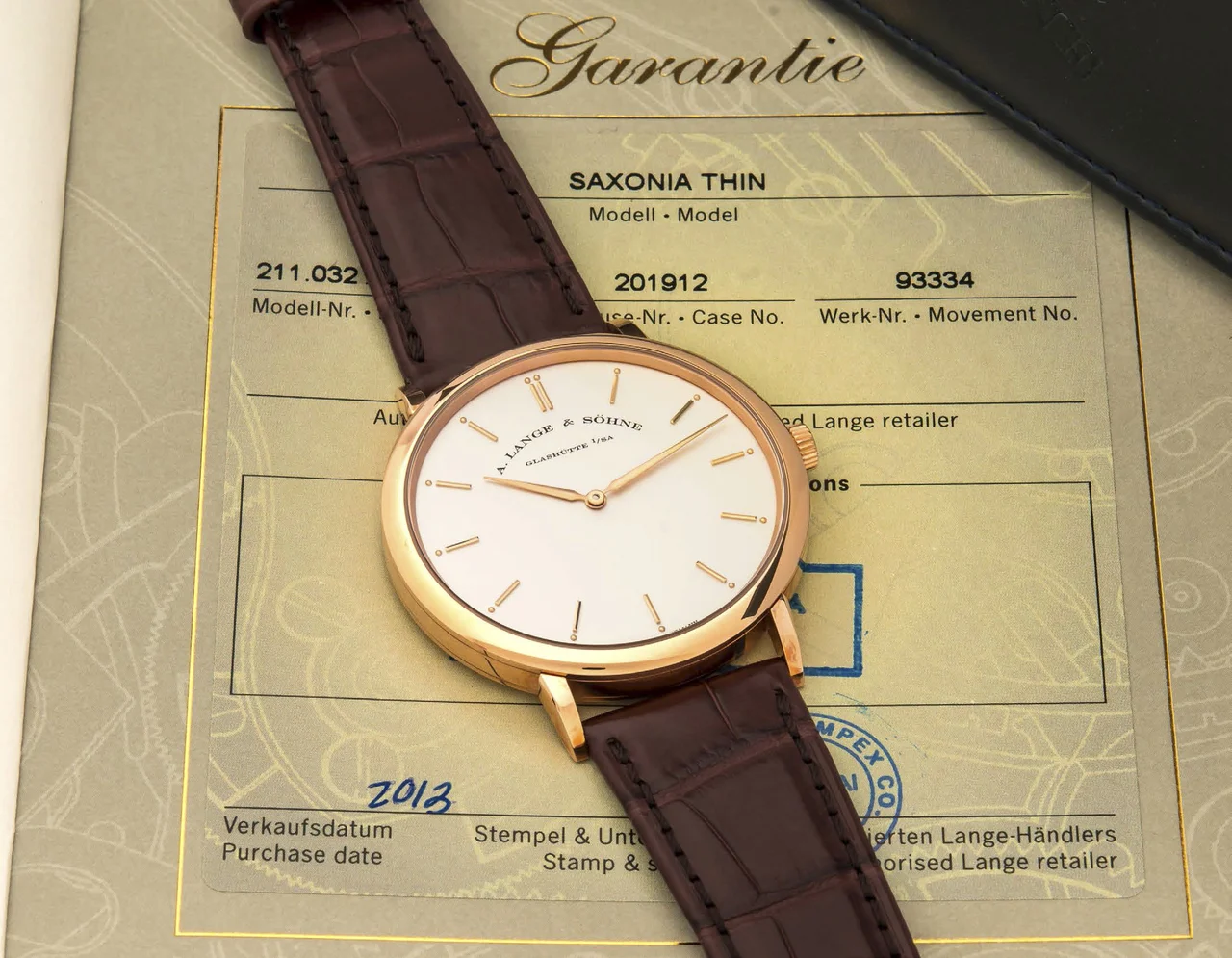 A. Lange & Sohne Saxonia Thin 211.032 kol saati