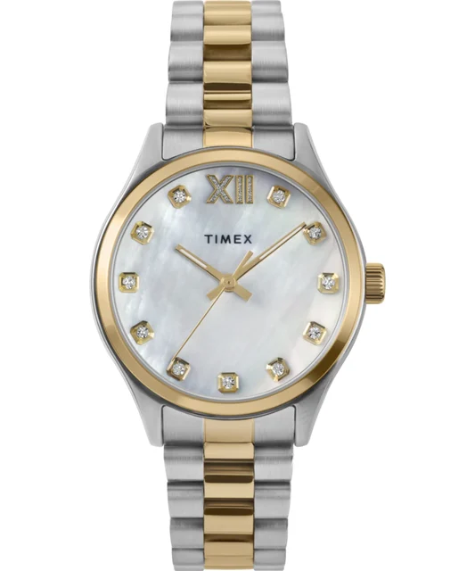 Timex Legacy 34mm Stainless Steel Bracelet Watch TW2W85500 kol saati