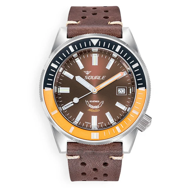Squale Matic 600 meter Professional Swiss Automatic Dive watch with 44mm Polished Case #Ma