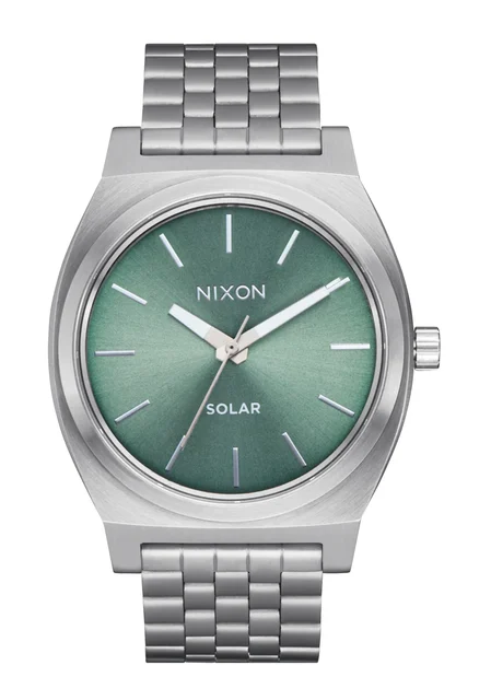 Nixon US Time Teller Solar - Silver / Jade Sunray A1369-5172-00 kol saati