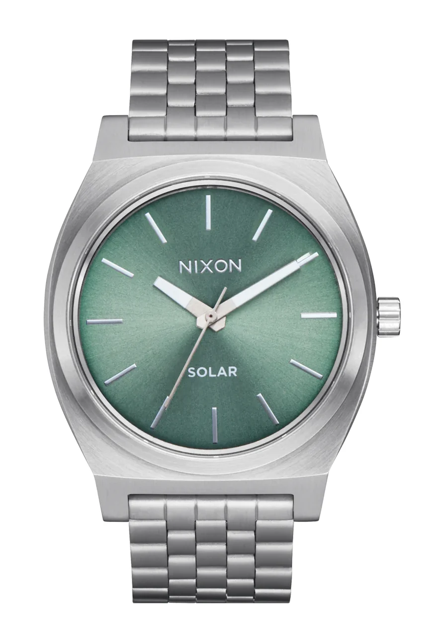 Nixon US Time Teller Solar - Silver / Jade Sunray A1369-5172-00 40 mm kol saati