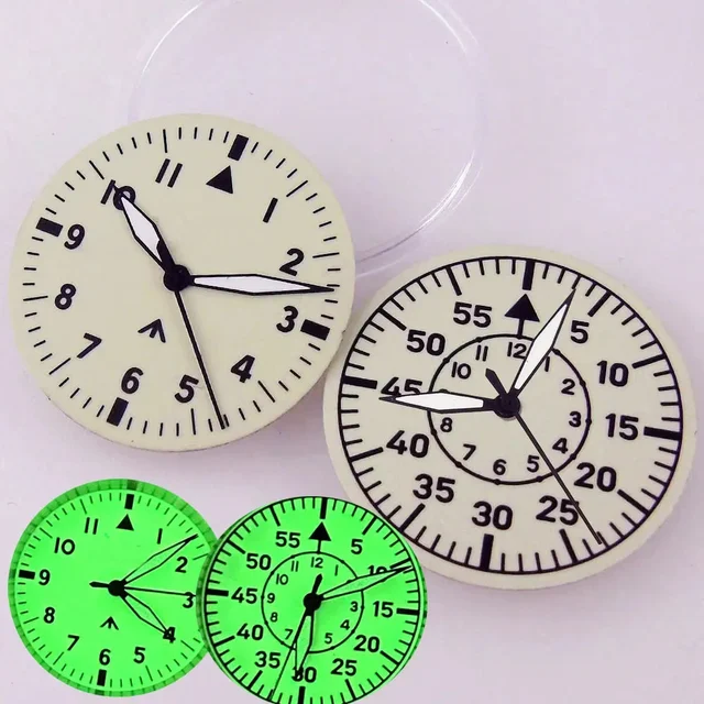Tandorio Full Luminous Dial 29mm Watch Dial Face Number marker Hand Fit for NH35A NH36A Mi
