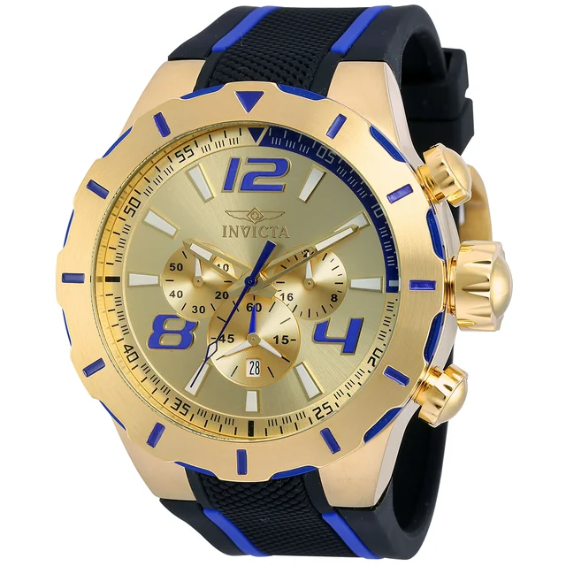 Invicta Rally Overdrive Watch - 52mm. Black, Blue (20107) kol saati