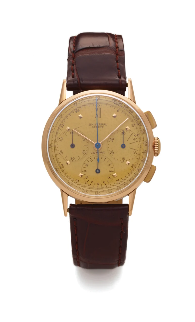 Universal Geneve Compax UNIVERSAL GENEVE COMPAX REF. 12514 CHRONOGRAPH PINK GOLD kol saati