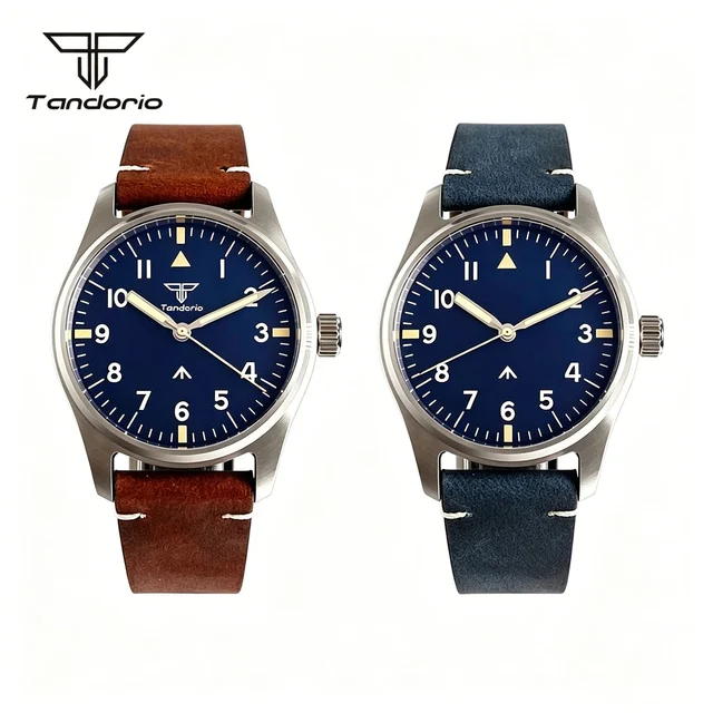 Tandorio Quartz Pilot Watch TD910A Sapphire Glass Luminous 20BAR 12000058238680013 kol saa