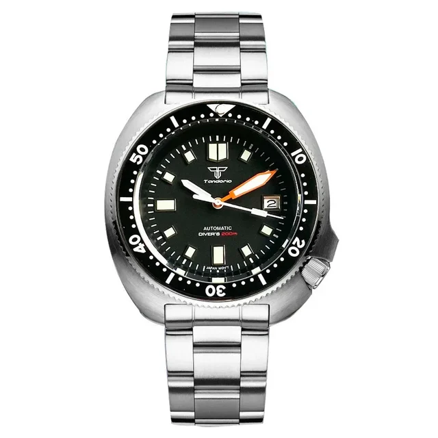 Tandorio Willard watch Sapphire NH35A Dive 44mm20bar TD258 Turtle Captain Willard 14:29#Si
