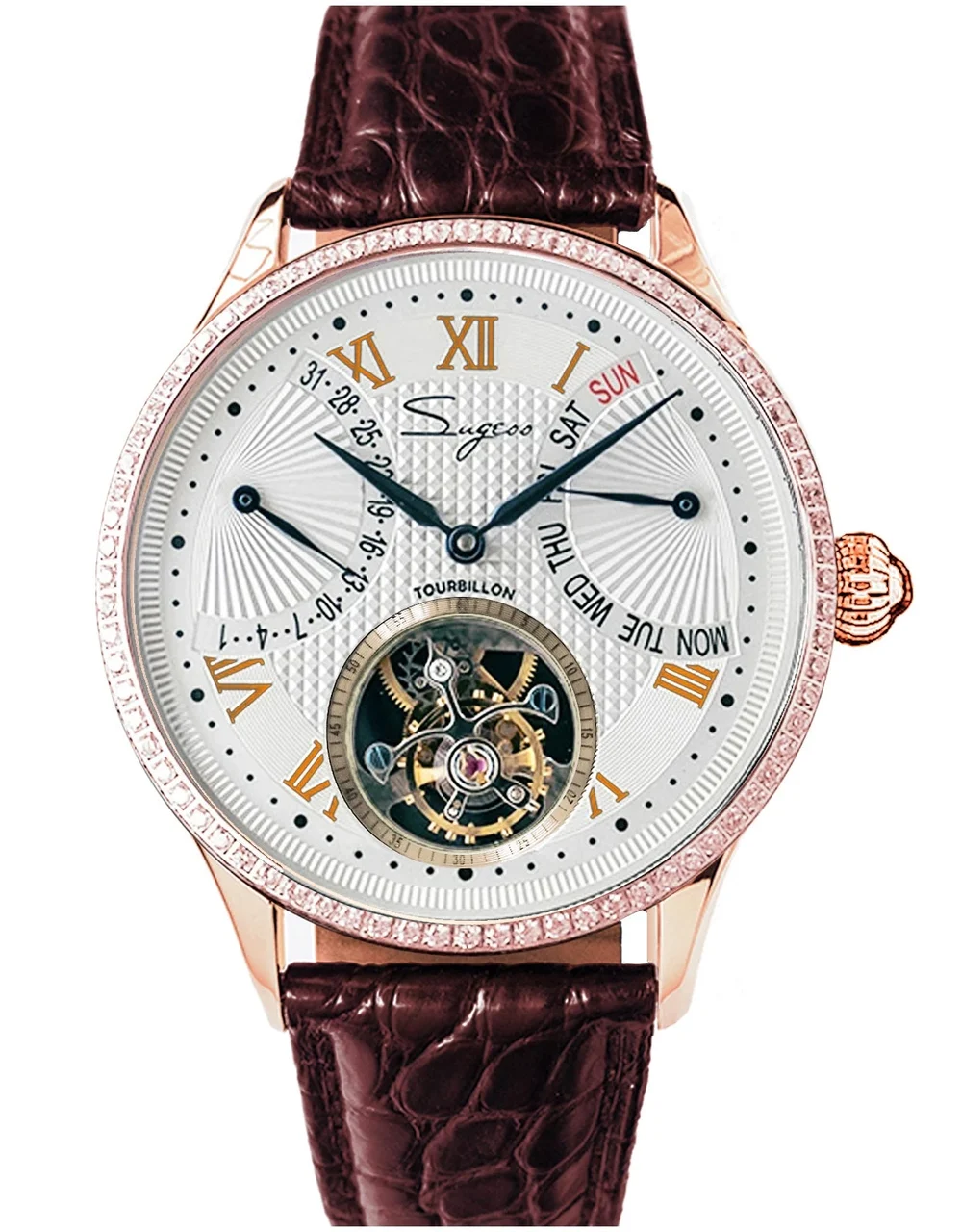 Sugess Tourbillon Master SU8004GW6-B 41 mm kol saati