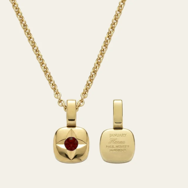 Default Birthstone January Halskette Gold PH-SET-2751 kol saati