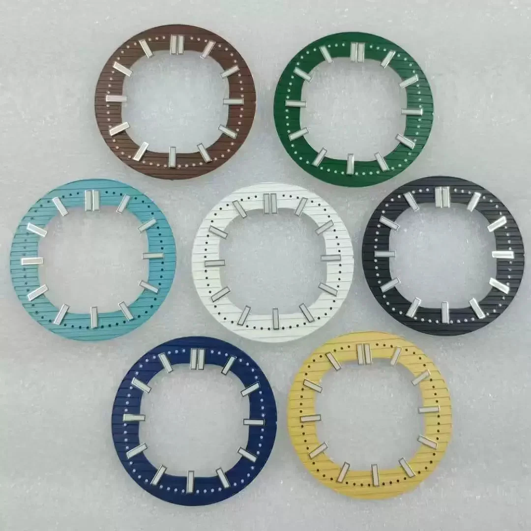 Tandorio Hollow Nautilus Dial green luminous for NH70-NH38 movement 5908413998249 30.5 mm kol saati