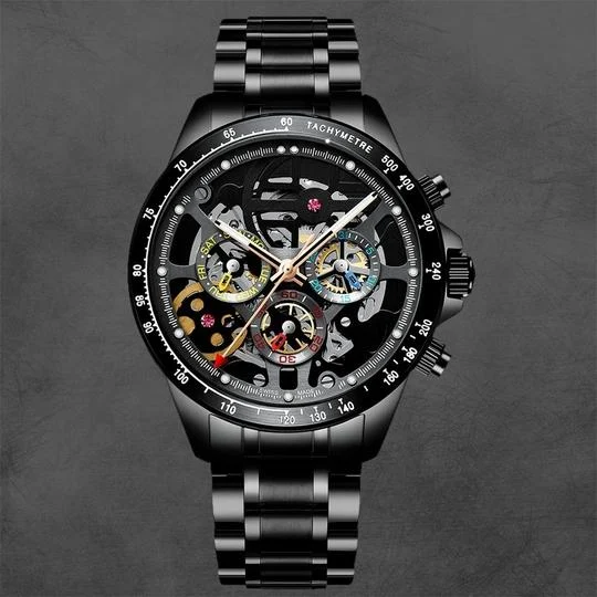 Matt Arend Top Gear Skeleton Black MA 873 TOP GEAR SKELETON BLACK kol saati