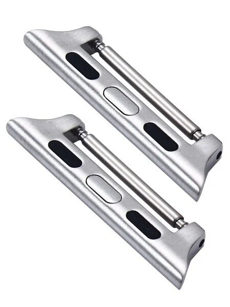 Island Watch Polished Stainless Steel Watch Band Adapter for 38mm Apple Watch #GOP099-38-Pol 38 mm kol saati