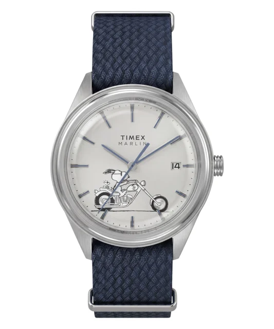 Timex Peanuts® x Marlin® Jet Automatic Easy Rider 38mm Fabric Strap Watch TW2Y81000 kol sa