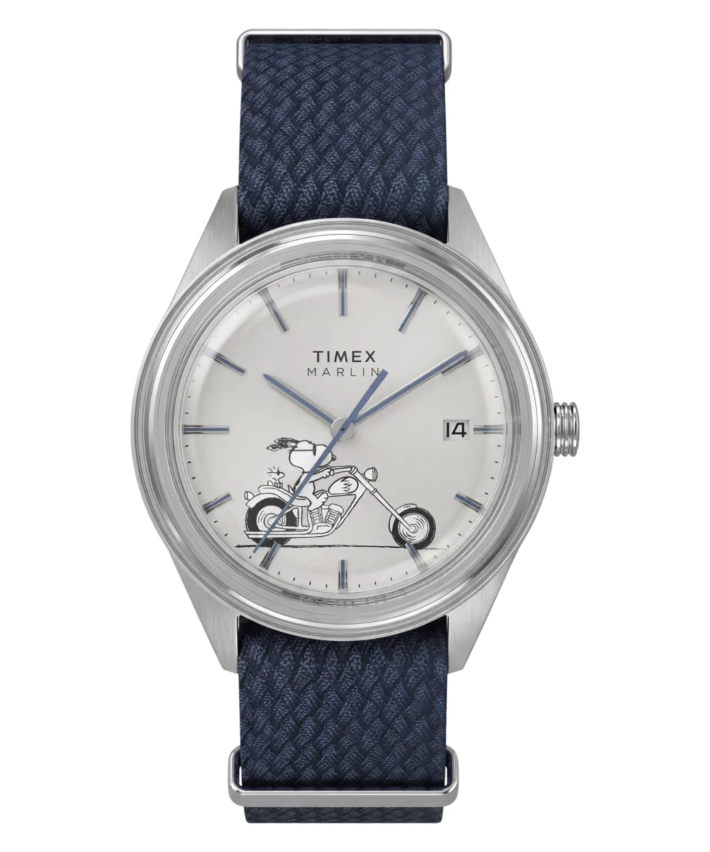 Timex Peanuts® x Marlin® Jet Automatic Easy Rider 38mm Fabric Strap Watch TW2Y81000 38 mm kol saati