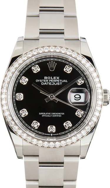 Rolex Datejust 126284 Black Diamond Dial kol saati