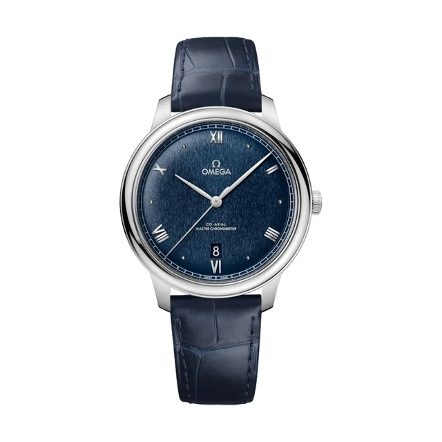 OMEGA Ville Prestige 40mm - Blue on Leather Strap O43413402003001 kol saati