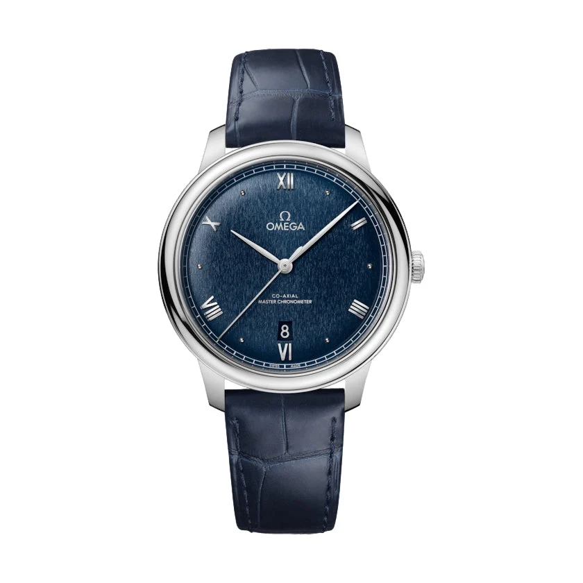 OMEGA Ville Prestige 40mm - Blue on Leather Strap O43413402003001 40 mm kol saati