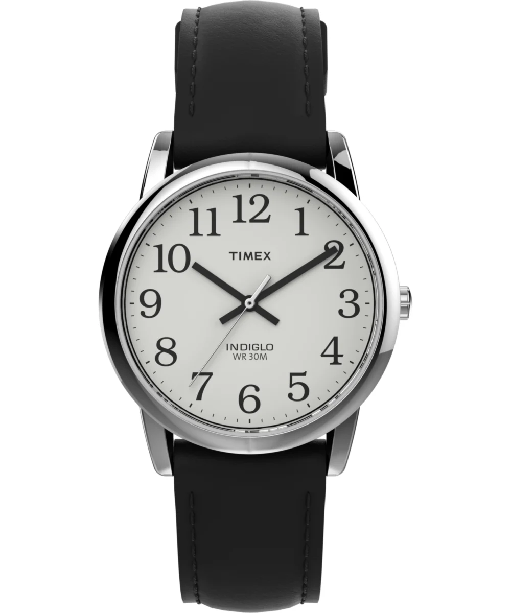 Timex Easy Reader 35mm Leather Strap Watch T20501 35 mm kol saati