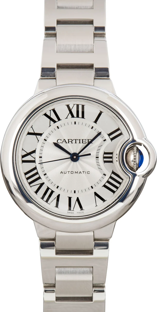 Cartier Ballon Bleu de Ref WSBB0044 Silver Roman Dial 33 mm kol saati