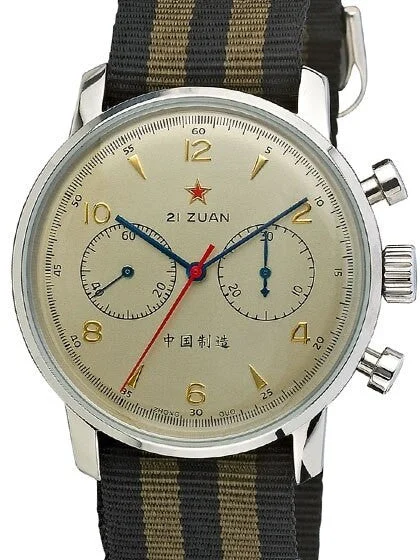 Seagull 1963 Scratch and Dent - Hand Wind Mechanical Chronograph with Goldtone Dial #6488-