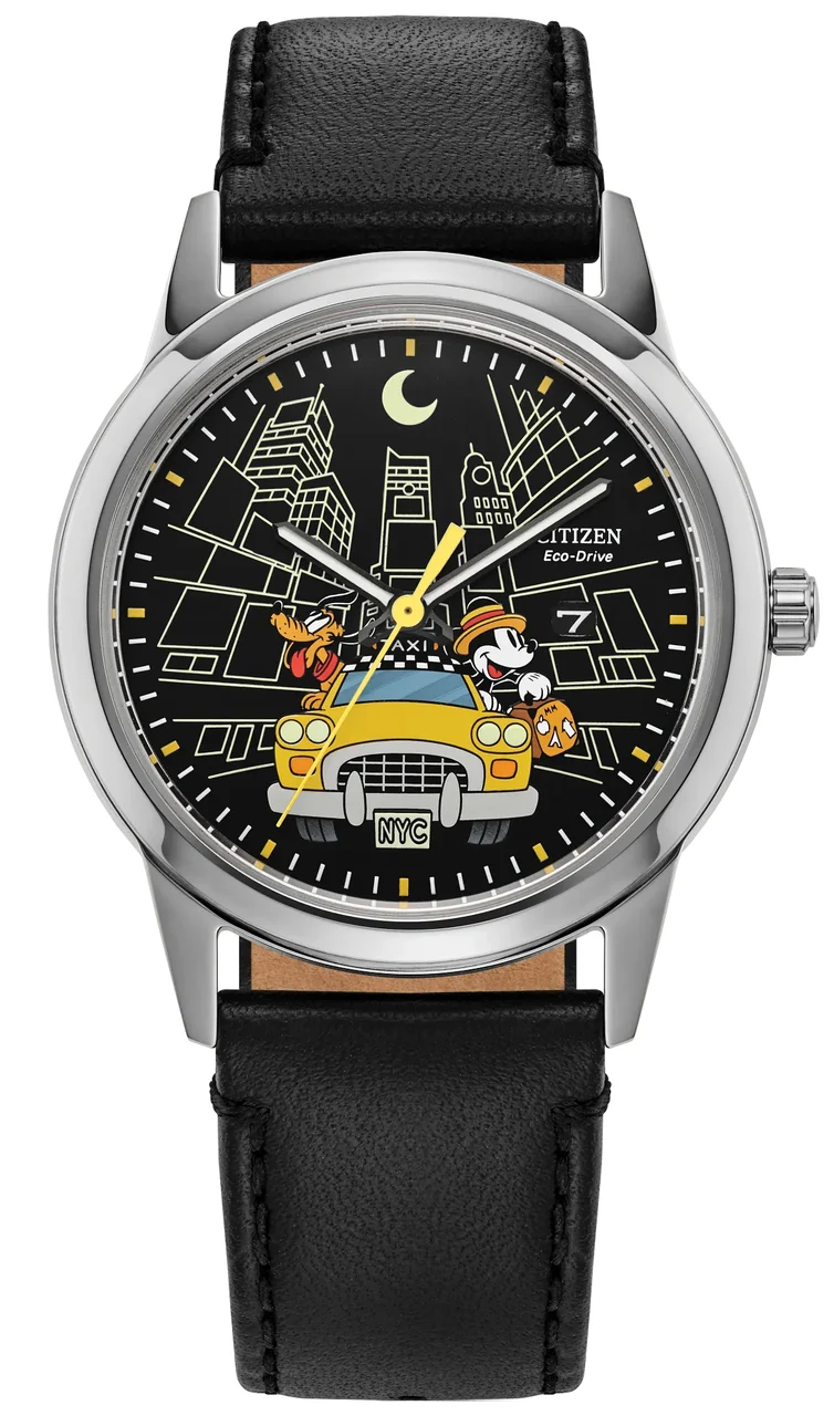 Citizen Mickey Mouse & Pluto Take NYC AW1860-01W 40 mm kol saati
