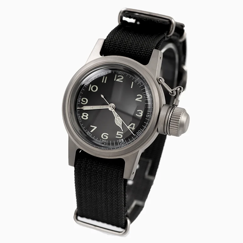THORN Sterile 36mm Automatic Retro Military Watch 西溜蛙人军表-普通壳-525 36 mm kol saati