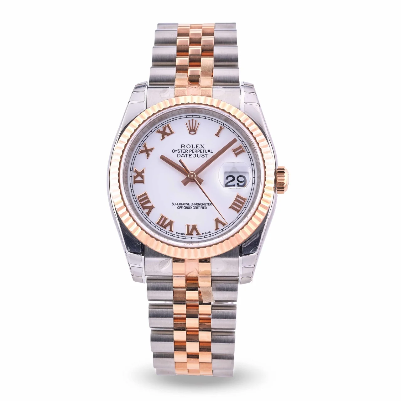 Rolex ROLEX, REF. 116231, DATEJUST, STEEL AND PINK GOLD 36 mm kol saati