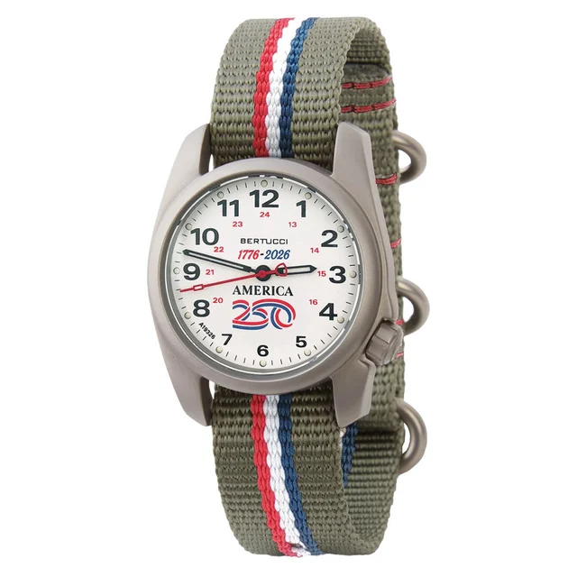 Bertucci America 250 White Dial Watch with Swiss Movement #10606 kol saati