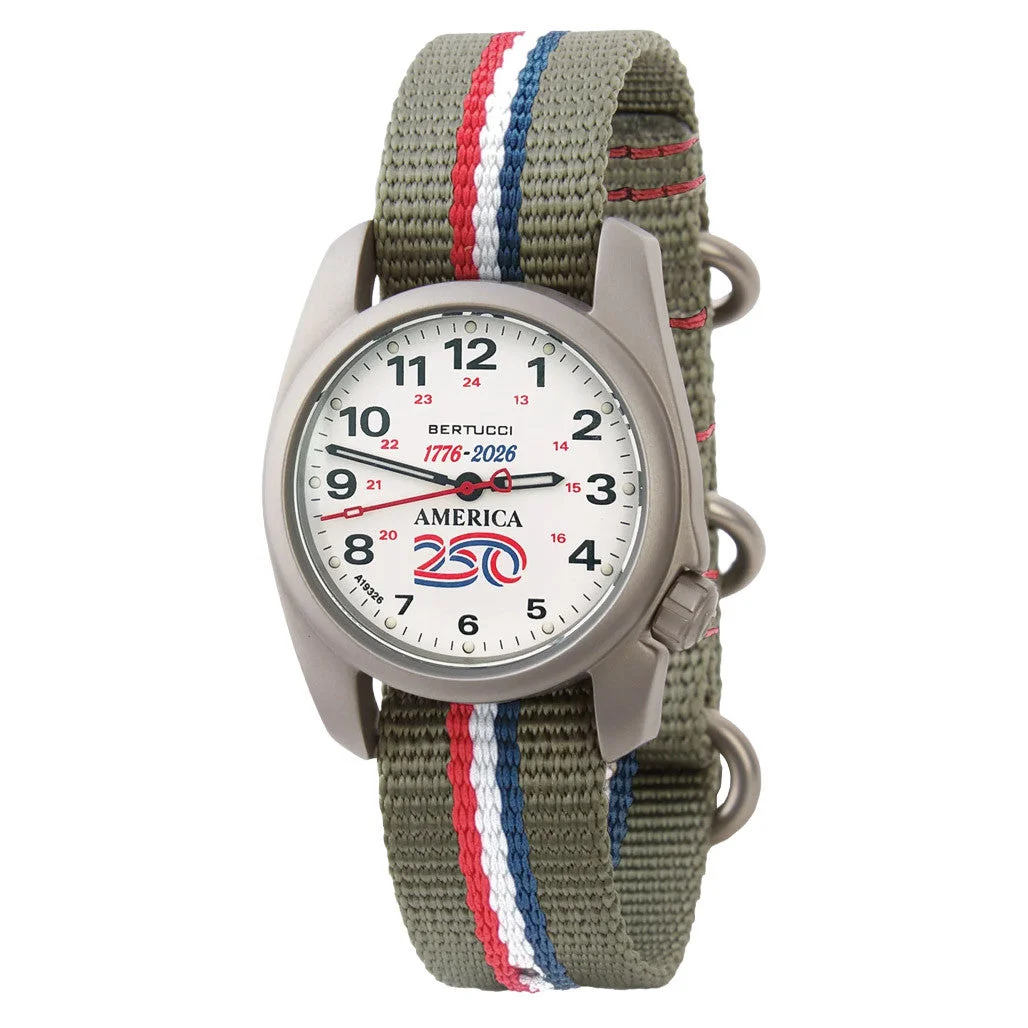 Bertucci America 250 White Dial Watch with Swiss Movement #10606 36 mm kol saati