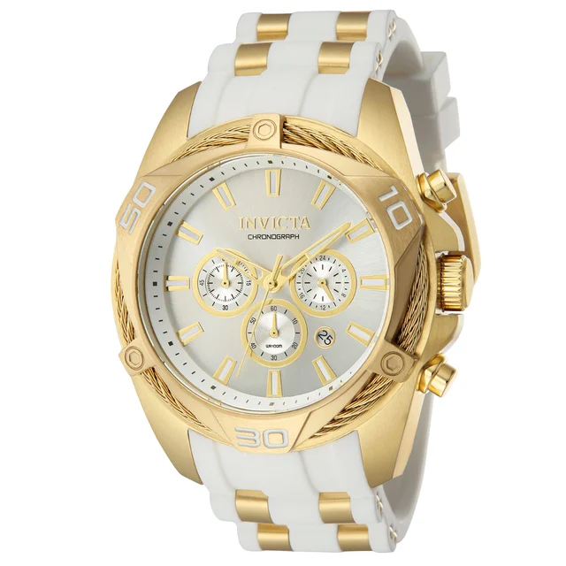 Invicta Bolt Vanguard Watch - 50mm. Gold, White (43761) kol saati