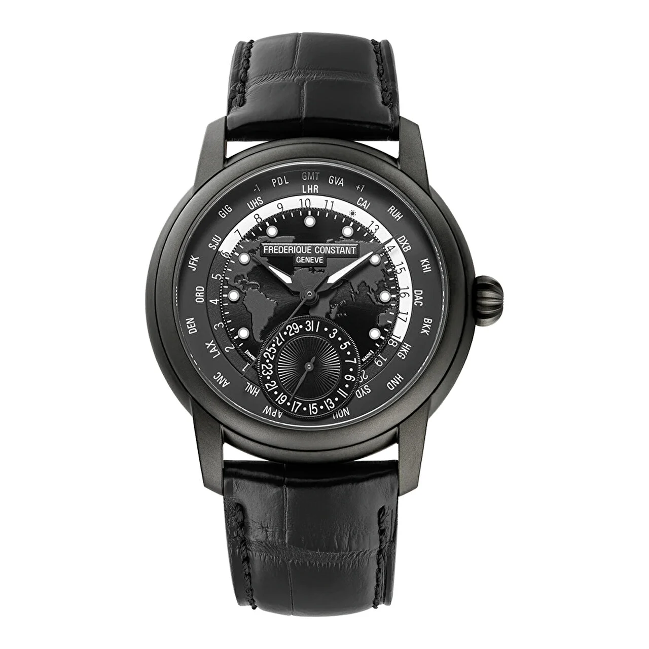 Frederique Constant Worldtimer Manufacture FC-718BAWM4TH6 42 mm kol saati
