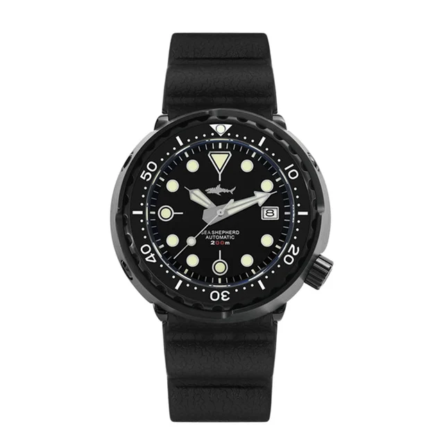 Heimdallr Black PVD Tuna Can Watch 海米德PVD罐头-陶瓷圈-胶带625 kol saati