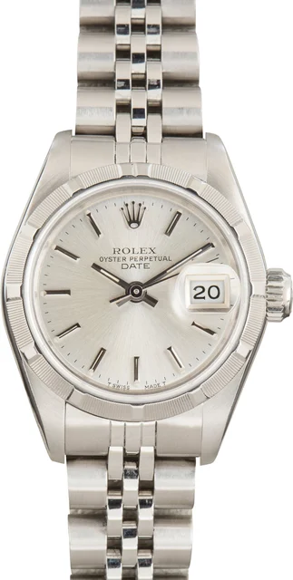Rolex Date 69190 Silver Dial kol saati
