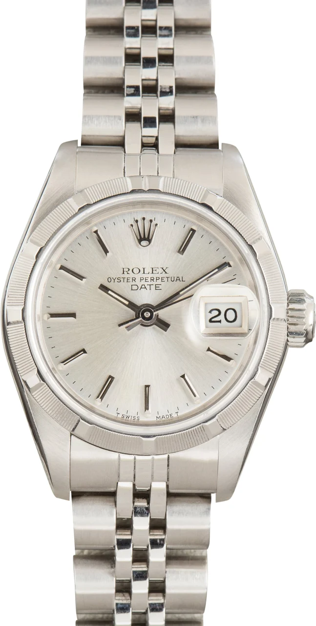 Rolex Date 69190 Silver Dial 26 mm kol saati