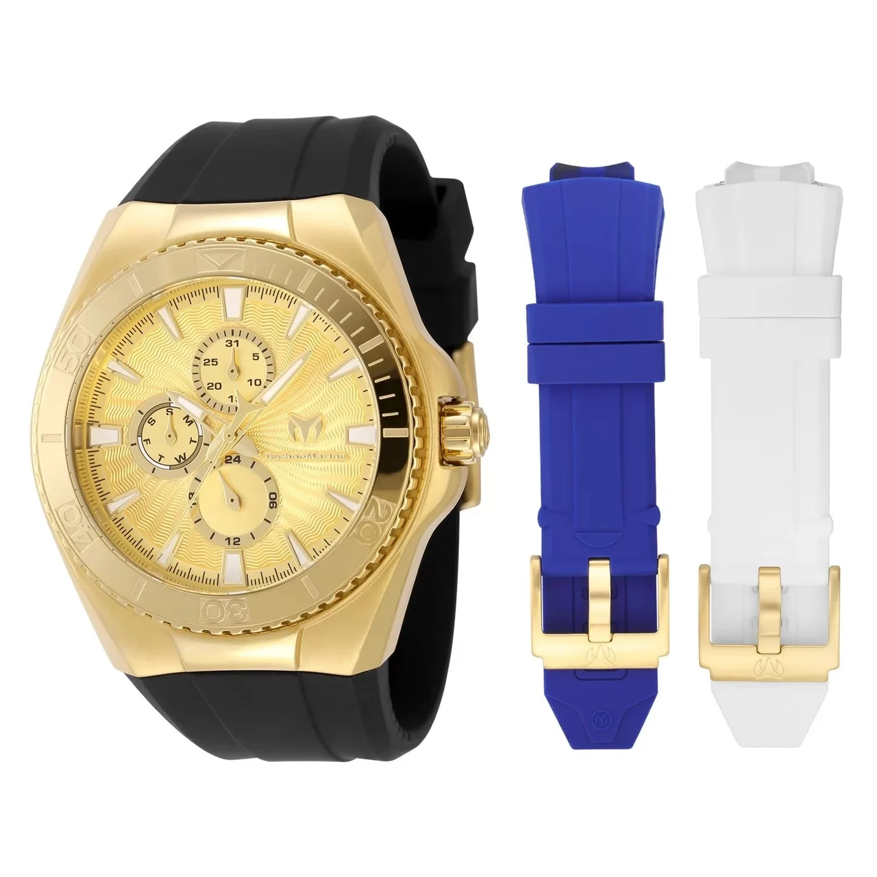 Technomarine Cruise California Watch - 45mm, Black, White, Blue (ZG-TM-124018) 45 mm kol saati