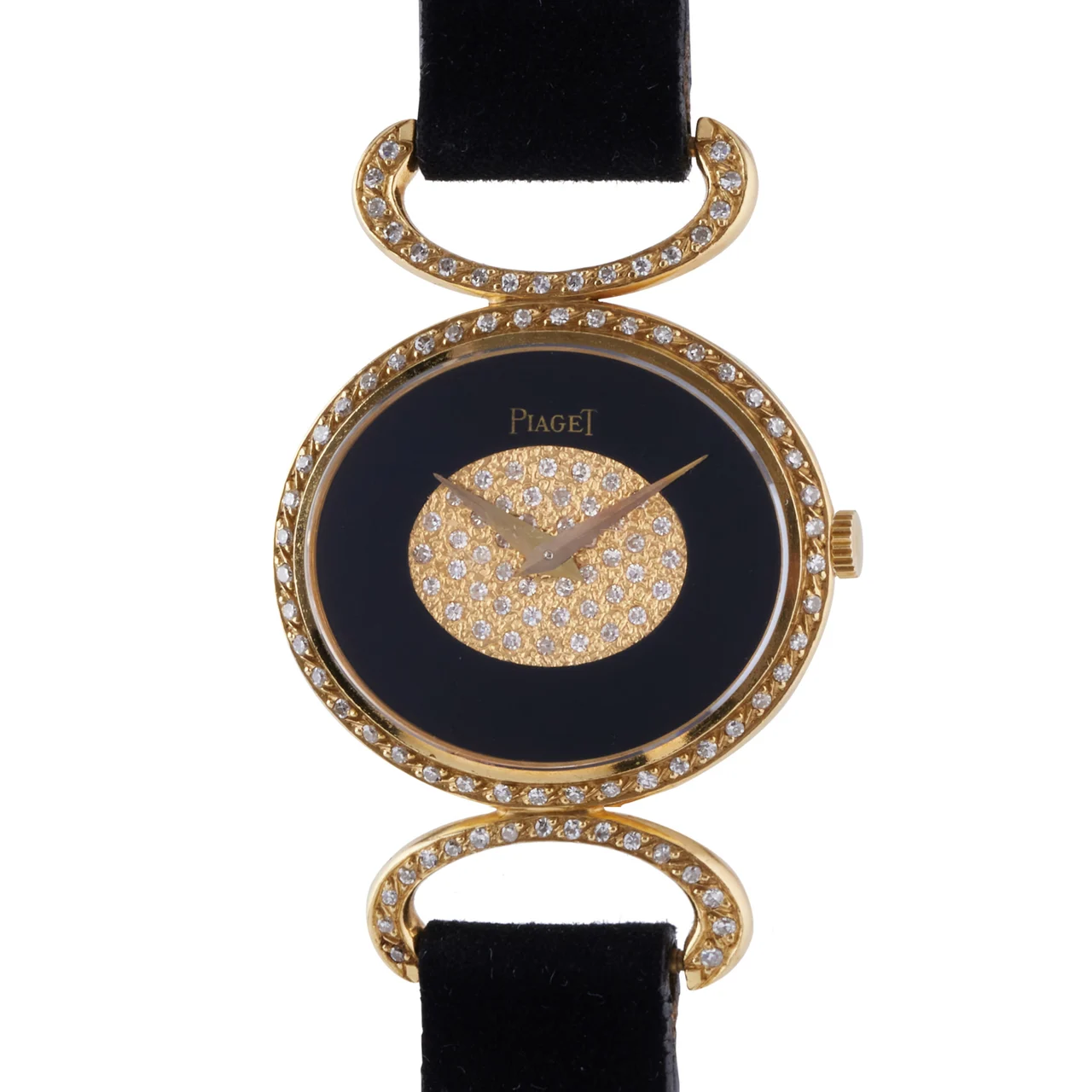 Piaget PIAGET REF. 9802DB, ONYX AND DIAMOND, 18K YELLOW GOLD kol saati