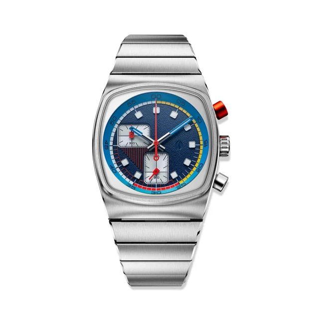 Brew Watches Super Metric - Electric Blue Chronograph Watch MTRC-BLU-RD kol saati