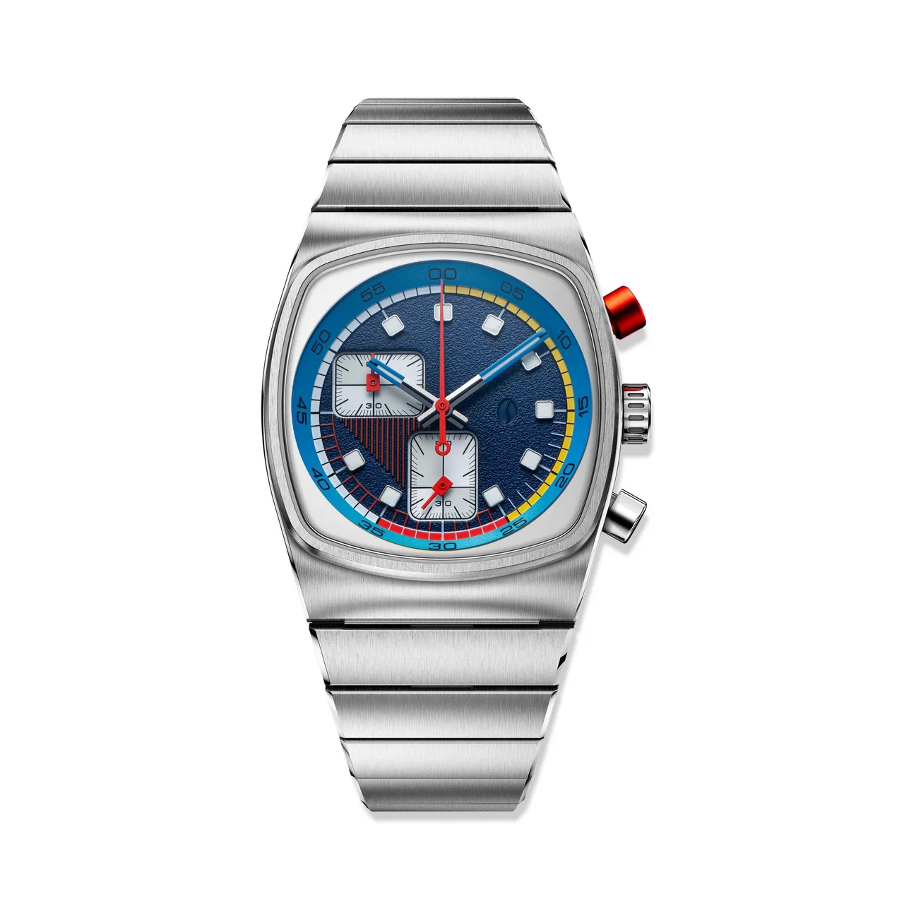 Brew Watches Super Metric - Electric Blue Chronograph Watch MTRC-BLU-RD 36 mm kol saati