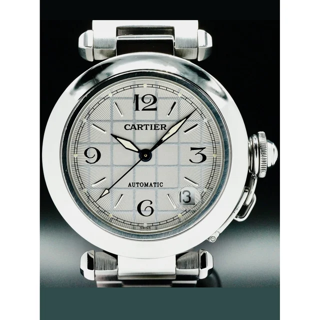 Cartier Pasha Stainless Steel Date White Dial on Bracelet 210000064640 kol saati