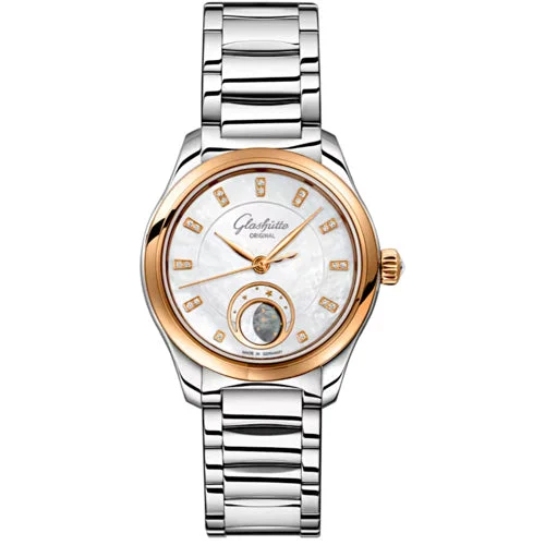 Glashutte Original Glashütte Original 1-35-14-01-06-14 Serenade Luna 32.5 mm kol saati
