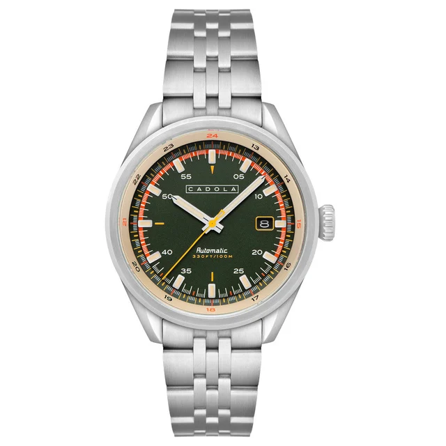 Cadola Pista Automatic Watch with Forest Green Dial #CD-1031-11 kol saati