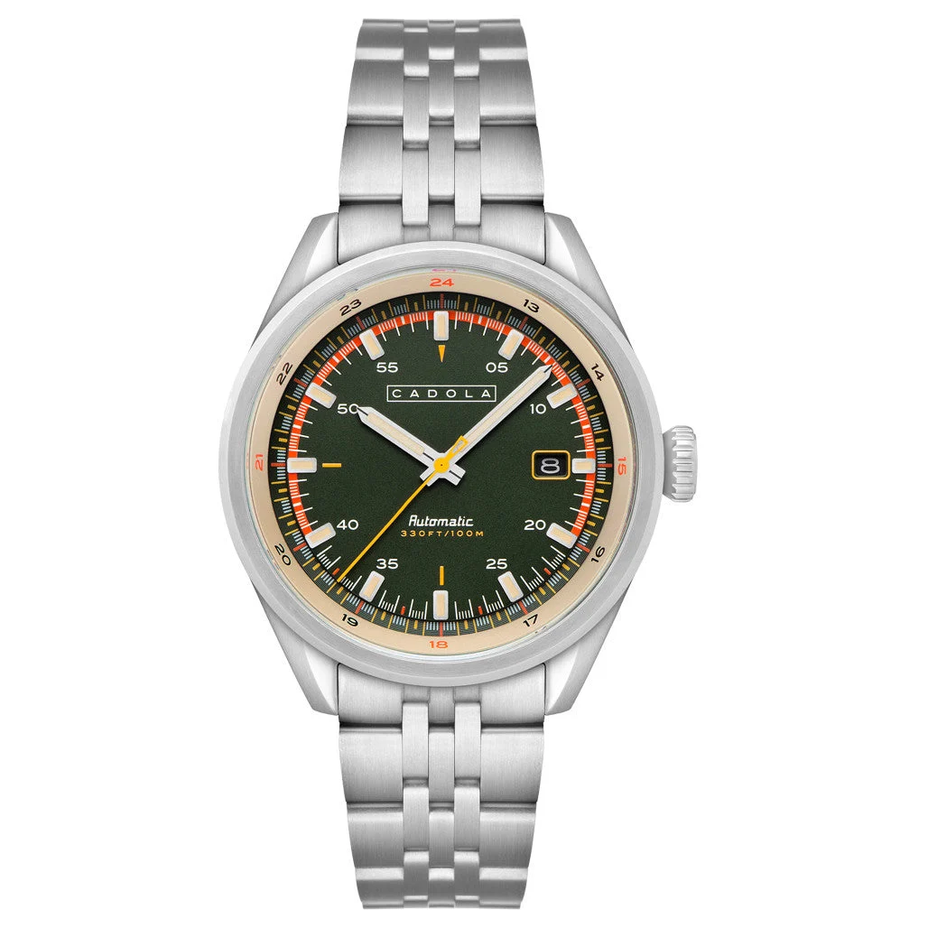 Cadola Pista Automatic Watch with Forest Green Dial #CD-1031-11 kol saati
